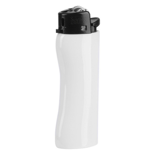 BLAZE, plastic flint lighter, white