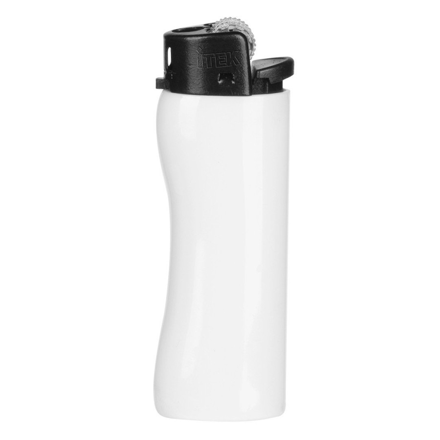 BLAZE, plastic flint lighter, white