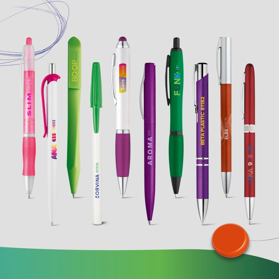 COLOUR WRITING SHOWCASE. Showcase with 20 coloured ball pens