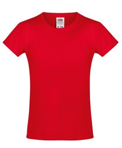 Fruit of the Loom, Sofspun, Women's Cotton Short Sleeve T-shirt, Red, 3-4