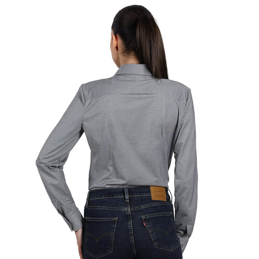 GRANT LSL WOMEN, women's long sleeve shirt, gray