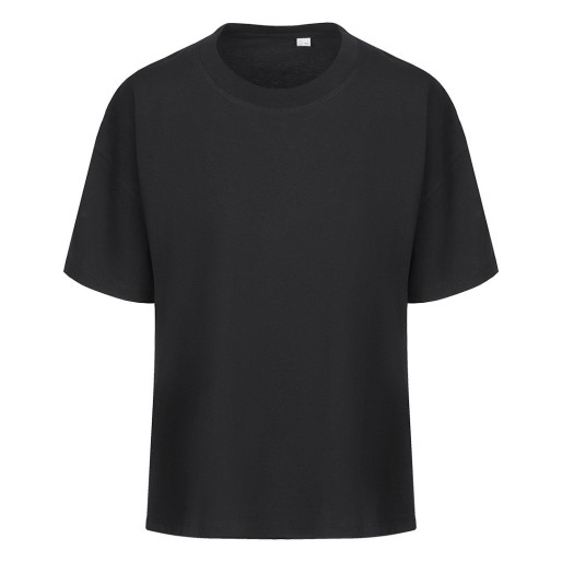 BIG T, oversized organic cotton t-shirt, 220 g/m2, black