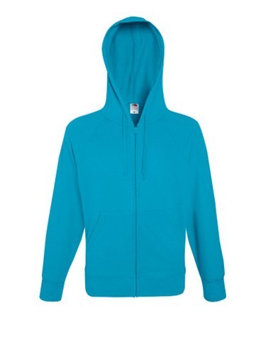 Fruit of the Loom, Lightweight Hooded Sweat Jacket, men's hooded sweatshirt, azure blue, S