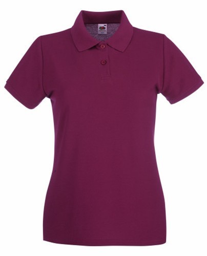 Fruit of the Loom, Ladies Premium Polo, ženska premium polo majica, burgundi, XS