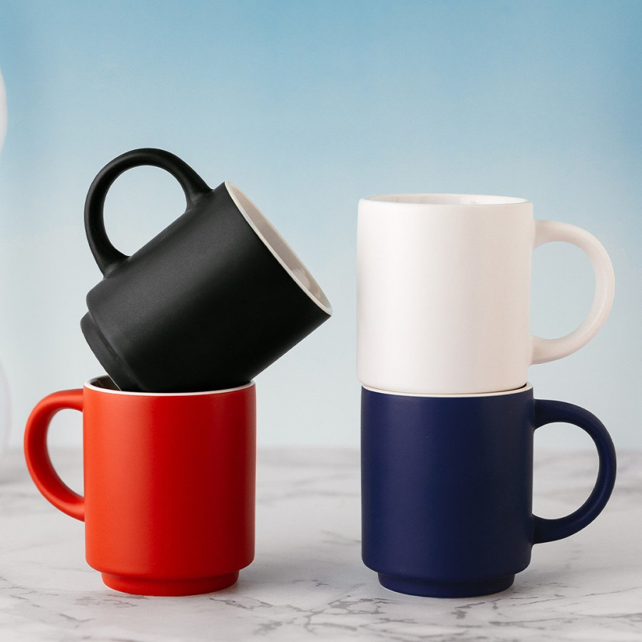 FRESCA, stoneware stackable mug, 180 ml, white