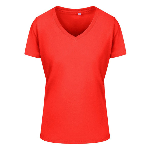 TARGET V LADY, ženska pamučna majica, v-izrez, 160 g/m2, crvena