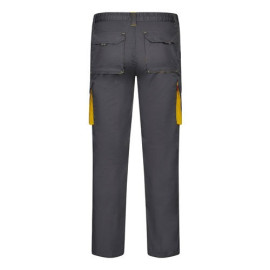 VL FIDES. Two-tone, multi-pocket stretch trousers (240g/m²), in cotton (46%), EME (38%) and polyester (16%)