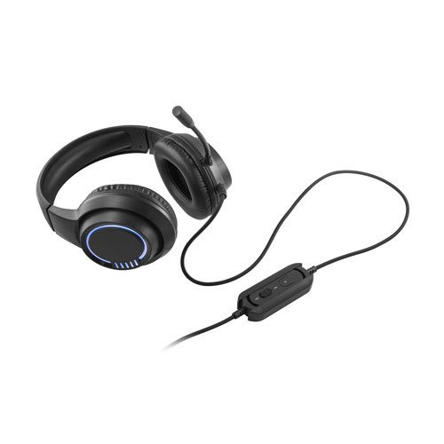 Thorne Headset RGB. ABS Herná slúchadlá s 2m káblom, mikrofónom a RGB LED svetlami