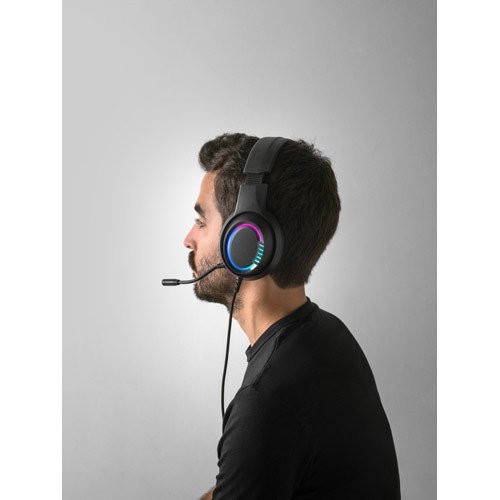 Thorne Headset RGB. ABS Herná slúchadlá s 2m káblom, mikrofónom a RGB LED svetlami