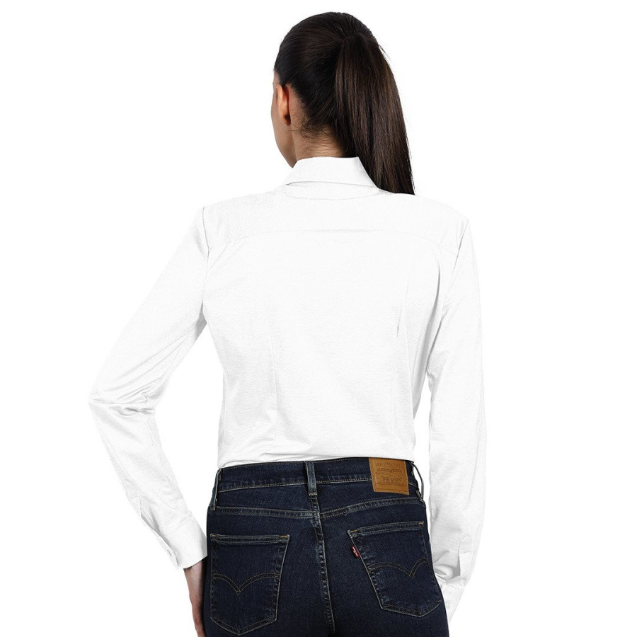 GRANT LSL WOMEN, women's long sleeve shirt, white