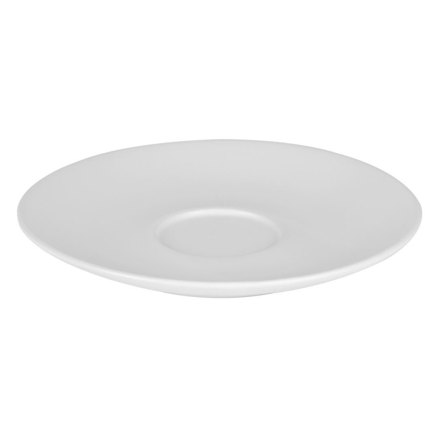 TOTEM, stoneware cappuccino cup and saucer, 200 ml, white
