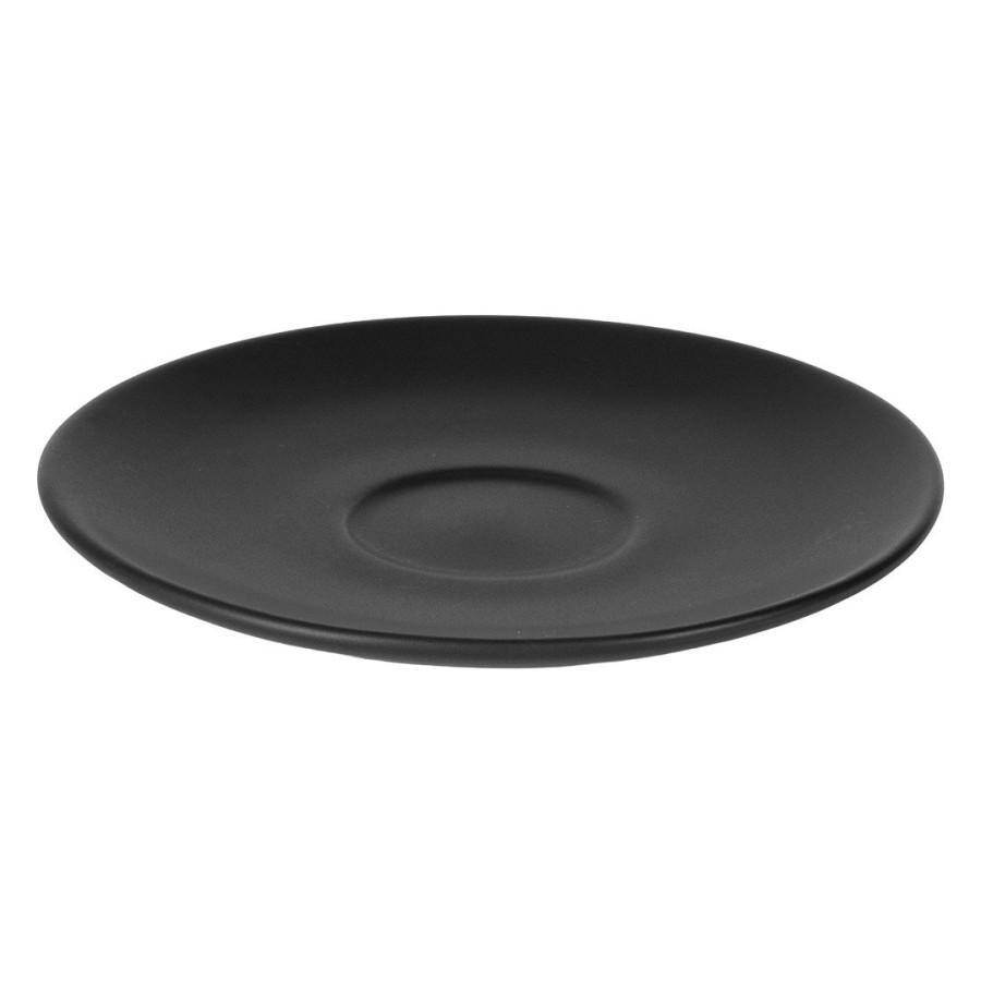 TOTEM MINI, stoneware espresso cup and saucer, 85 ml, black