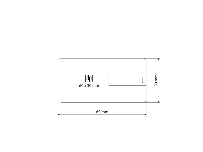 MINI CARD, USB Flash Memory, 4GB, White