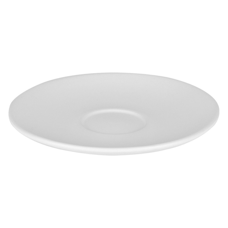 TOTEM MINI, stoneware espresso cup and saucer, 85 ml, white