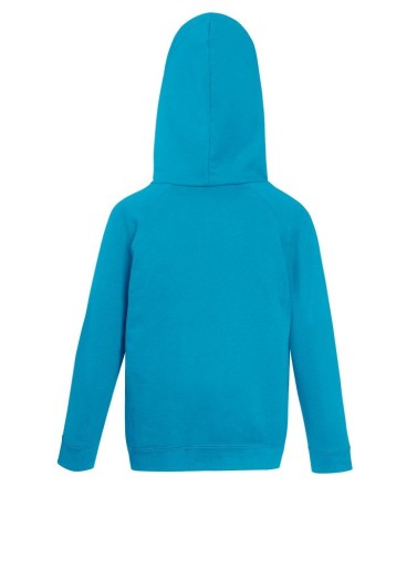 Fruit of the Loom, Kids Lightweight Hooded Sweat, children's hooded sweatshirt, azure blue, 5-6