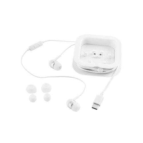 PRESLEY. Slúchadlá s 1.2 metrovým káblom USB-C a vstavaným ABS mikrofónom