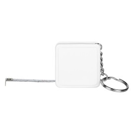 MILE, plastic key holder with measuring tape, 1 m, white