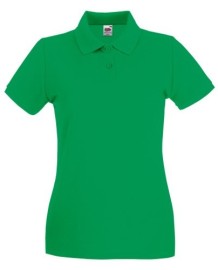 Fruit of the Loom, Ladies Premium Polo, ženska premium polo majica,kelly zelena, L