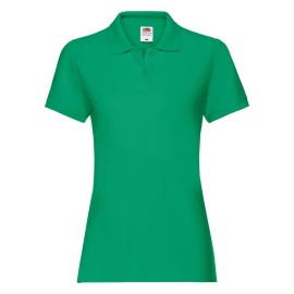 Fruit of the Loom, Ladies Premium Polo, women's premium polo shirt, kelly green, XL