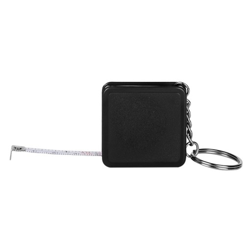 MILE, plastic key holder with measuring tape, 1 m, black