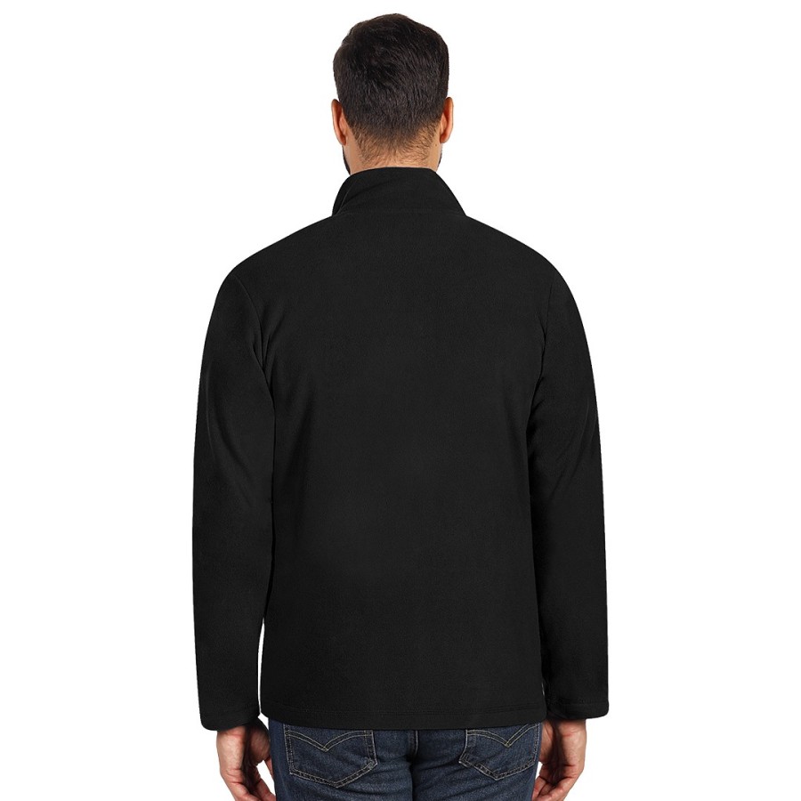 GLECHER, unisex polar fleece sweatshirt, black