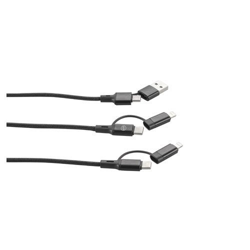 BERTOZZI. Superfast 6-in-1 USB cable made of aluminium and recycled PET
