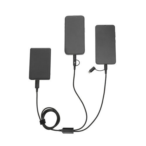 BERTOZZI. Superfast 6-in-1 USB cable made of aluminium and recycled PET