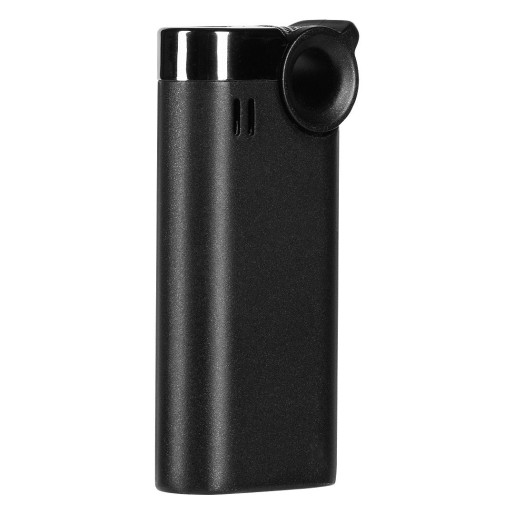 DON, metal lighter with jet flame, metallic black