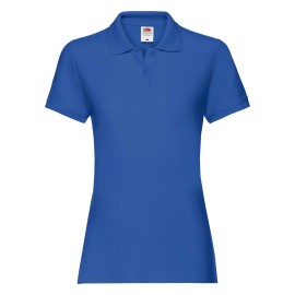 Fruit of the Loom, Ladies Premium Polo, Women's Premium Polo Shirt, Royal Blue, M