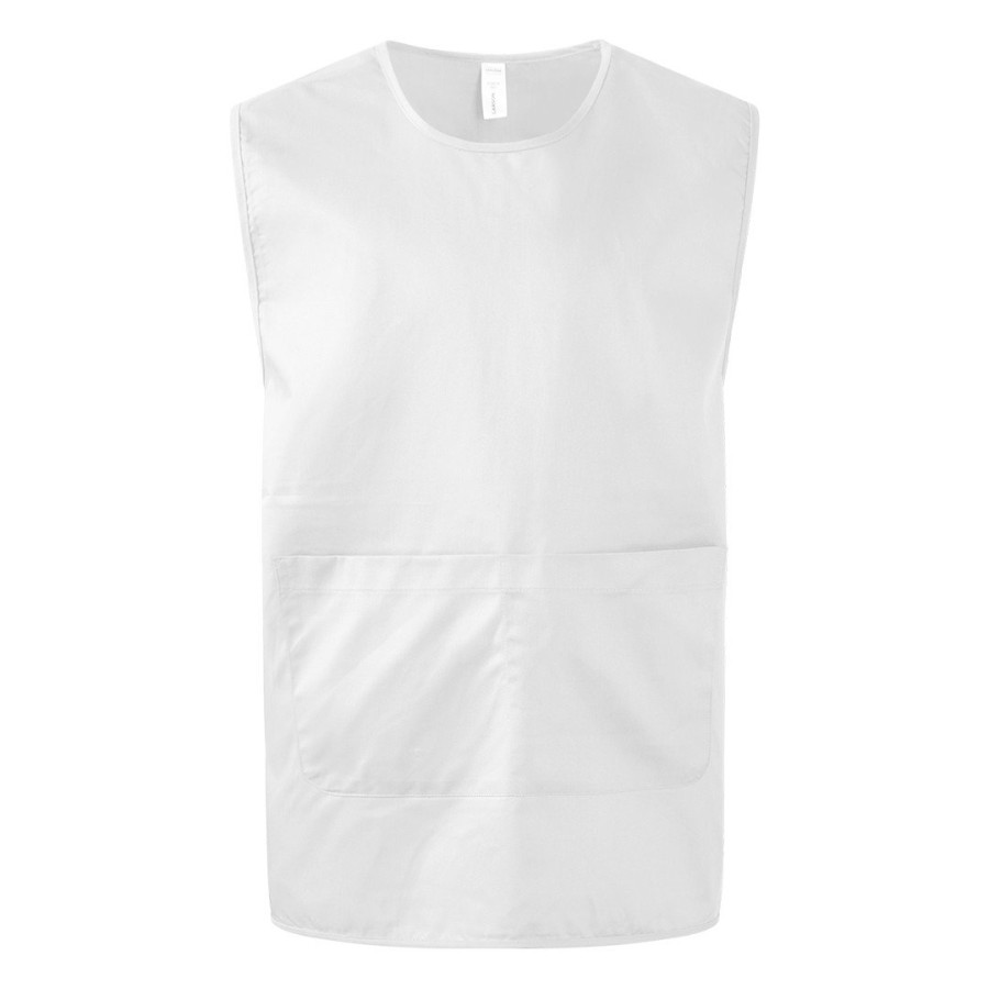 GARSON, pullover apron, white