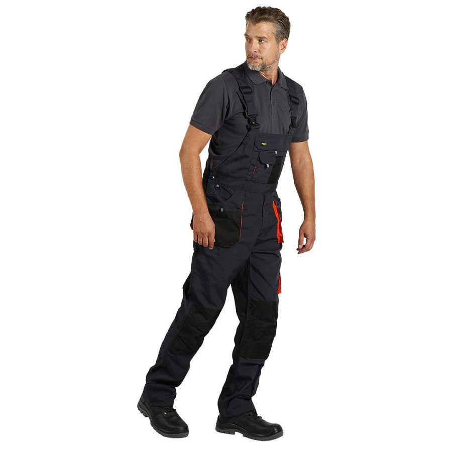 HAMMER BIB PANTS, working bib pants, dark gray