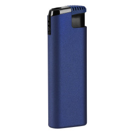 MAGMA SOFT, plastic electronic lighter in metal case, with turbo flame, metallic blue