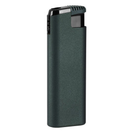 MAGMA SOFT, plastic electronic lighter in metal case, with turbo flame, metallic green
