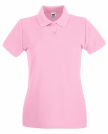 Fruit of the Loom, Ladies Premium Polo, women's premium polo shirt, pink, M