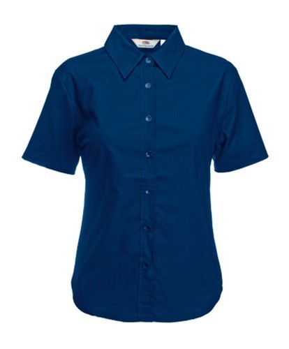Fruit of the Loom, Ladies Short Sleeve Oxford Shirt, ženska oxfor košulja, teget, L