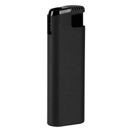 MAGMA SOFT, plastic electronic lighter in metal case, with turbo flame, metallic black