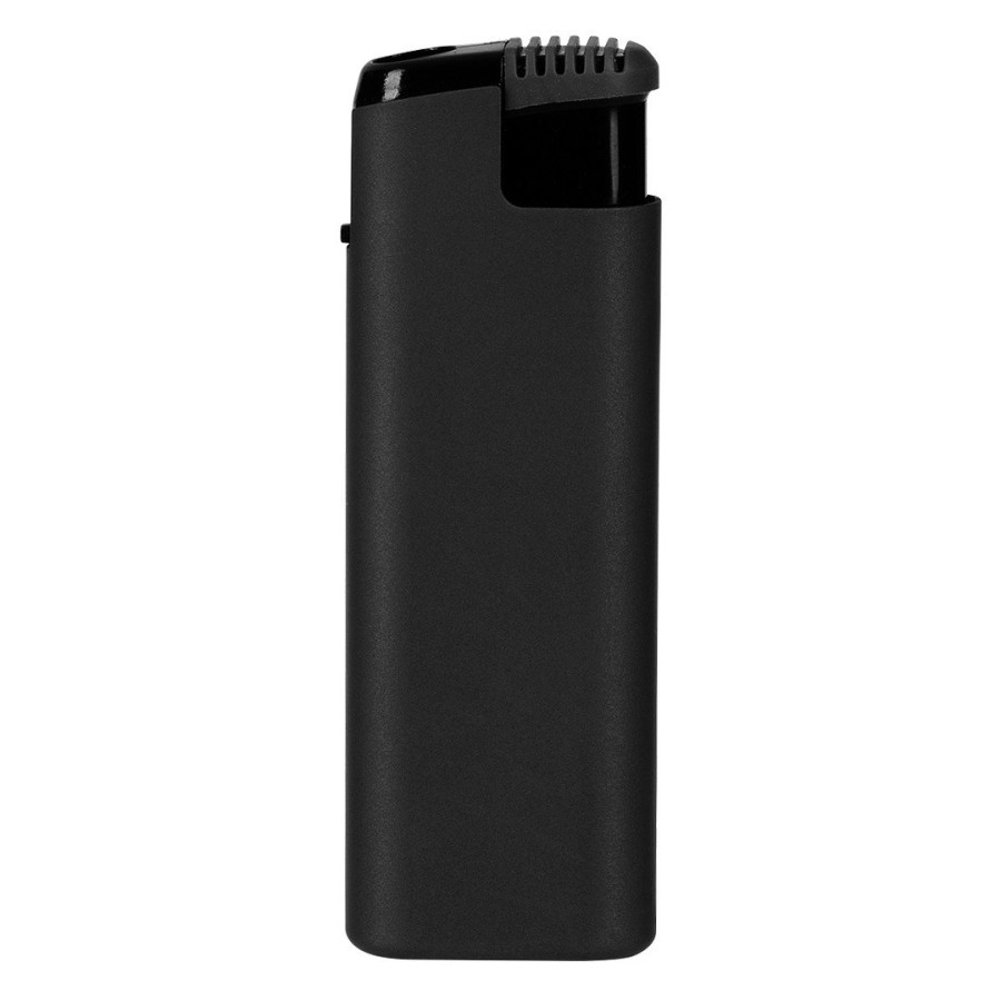 MAGMA SOFT, plastic electronic lighter in metal case, with turbo flame, metallic black