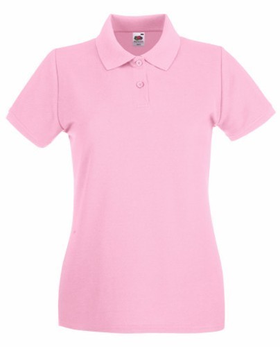 Fruit of the Loom, Ladies Premium Polo, women's premium polo shirt, pink, L