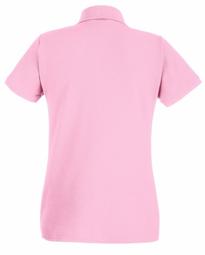 Fruit of the Loom, Ladies Premium Polo, women's premium polo shirt, pink, L