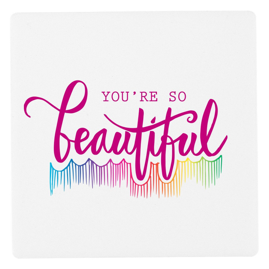 MEMO SQUARE, keramički magnet, beli