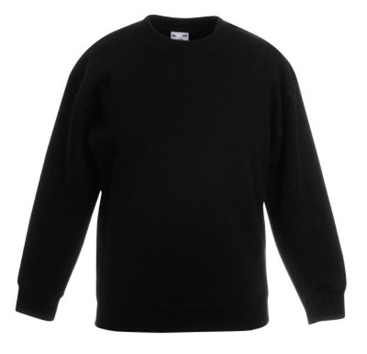 Fruit of the Loom, Kids Premium Set-in Sweat, lagana dečija dukserica, crna, 14-15