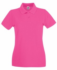 Fruit of the Loom, Ladies Premium Polo, ženska premium polo majica, fuksija, S