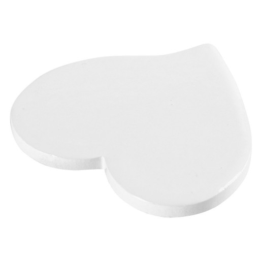 MEMO HEART, keramički magnet, beli