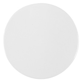 LOGO, stoneware coaster, white