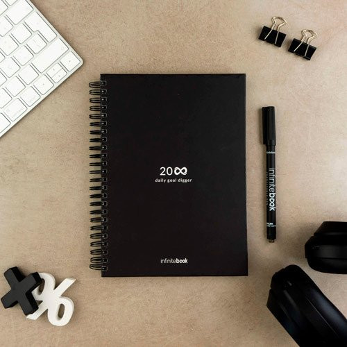 STARTER KIT INFINITE PLANNER A5. Set uključuje "Infinite Diary", set za čišćenje, marker i držač markera