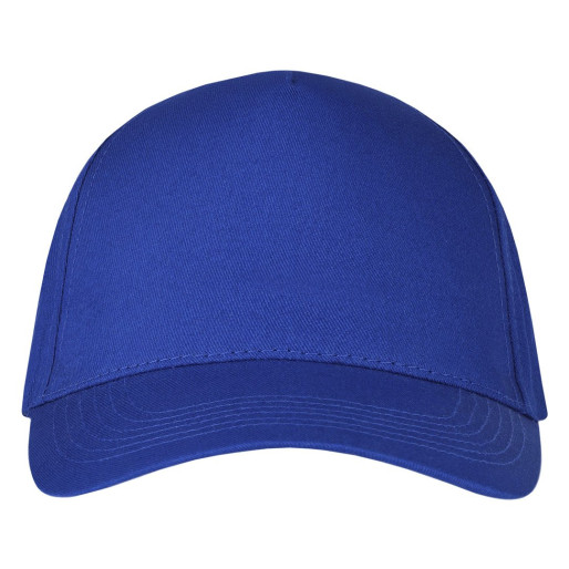 DEBBI ORGANIC, organic cotton cap, 5 panels, 180 g/m2, velcro back closure, royal blue