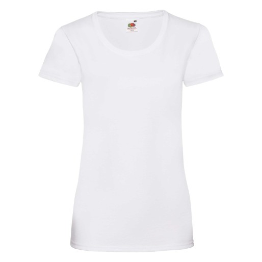 Fruit of the Loom, Valueweight, women's cotton T-shirt, white, XS