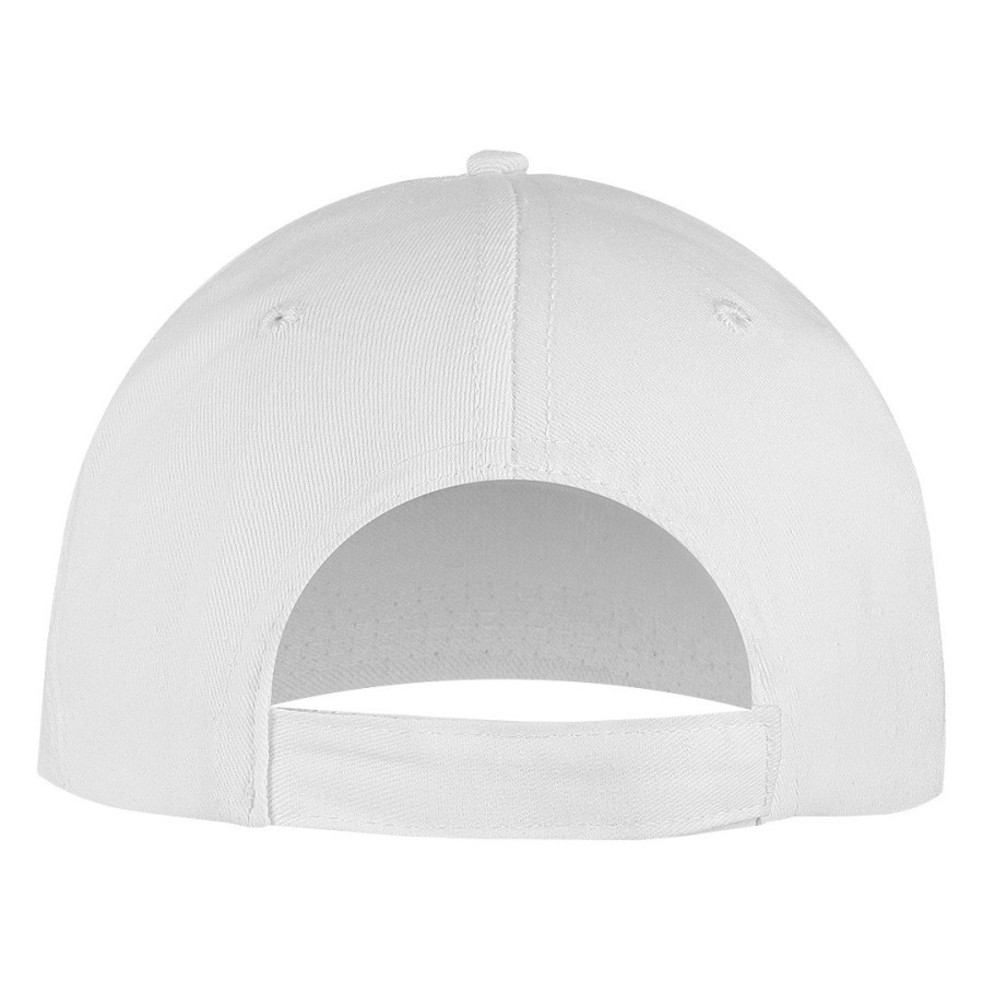 DEBBI ORGANIC, organic cotton cap, 5 panels, 180 g/m2, velcro back closure, white