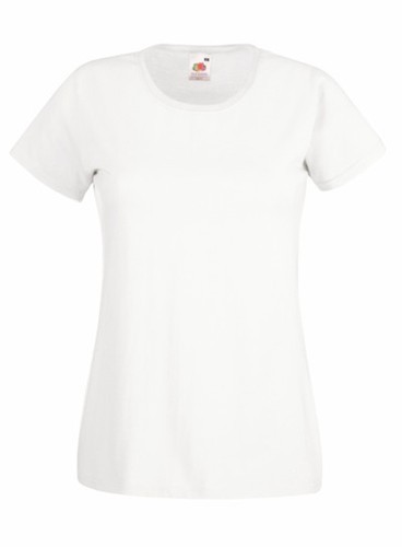 Fruit of the Loom, Valueweight, women's cotton T-shirt, white, S