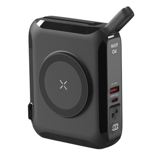 BARACUDA PRO, universal travel charger laptop power bank, 15.000 mah, pd 65w, black